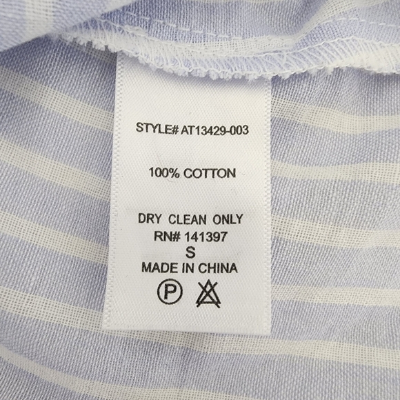 Astr The Label Blue Striped Boho Crop Top Size S - Picture 2 of 10